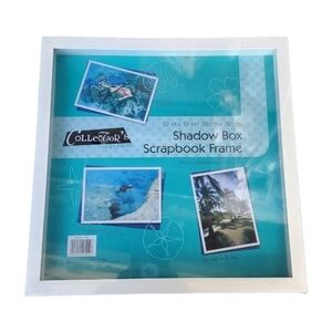New Collector's Museum 12 x 12 Shadow box Scrapbook frame white